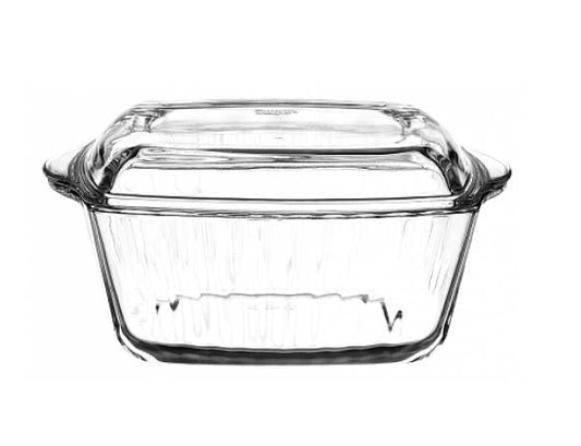 PB Borcam Patterned Square Casserole with Lid 26L