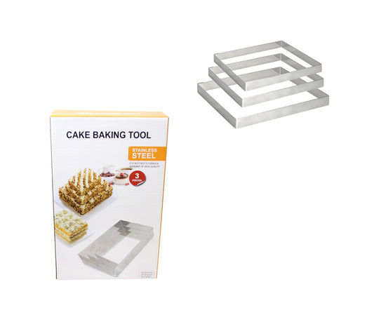 Durable Stainless Steel Rectangle Cake Baking Tool 25cm