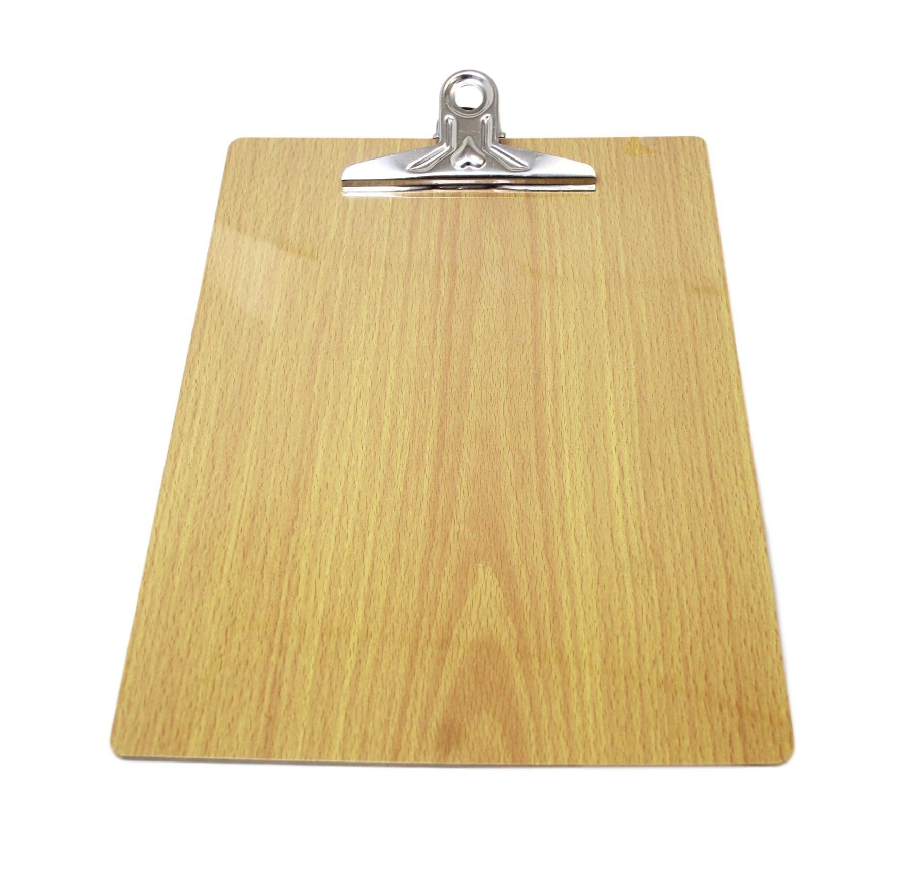 Premium A4 Wooden Paper Menu Clipboard with Chrome Clip