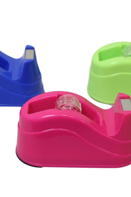 10 cm Plastic Tape Dispenser Assorted Colours Random Selection