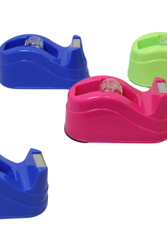 10 cm Plastic Tape Dispenser Assorted Colours Random Selection