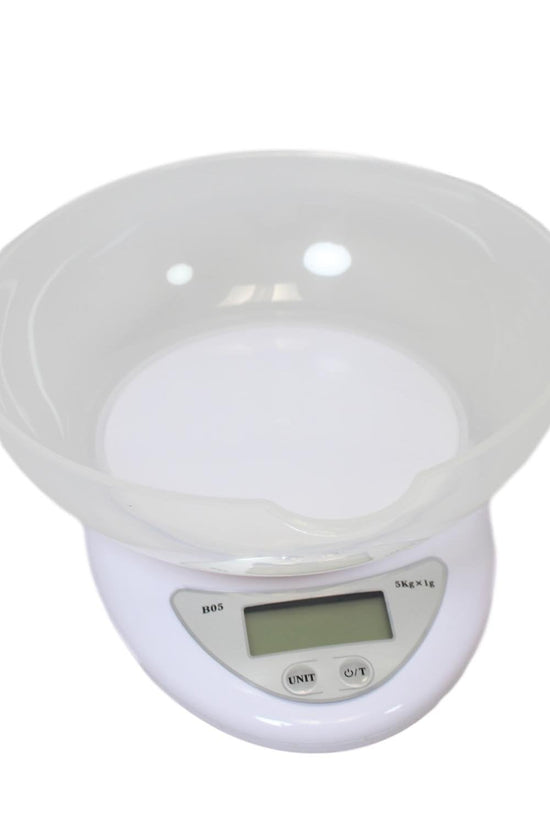 Modern White Electronic Kitchen Scale for Accurate Baking