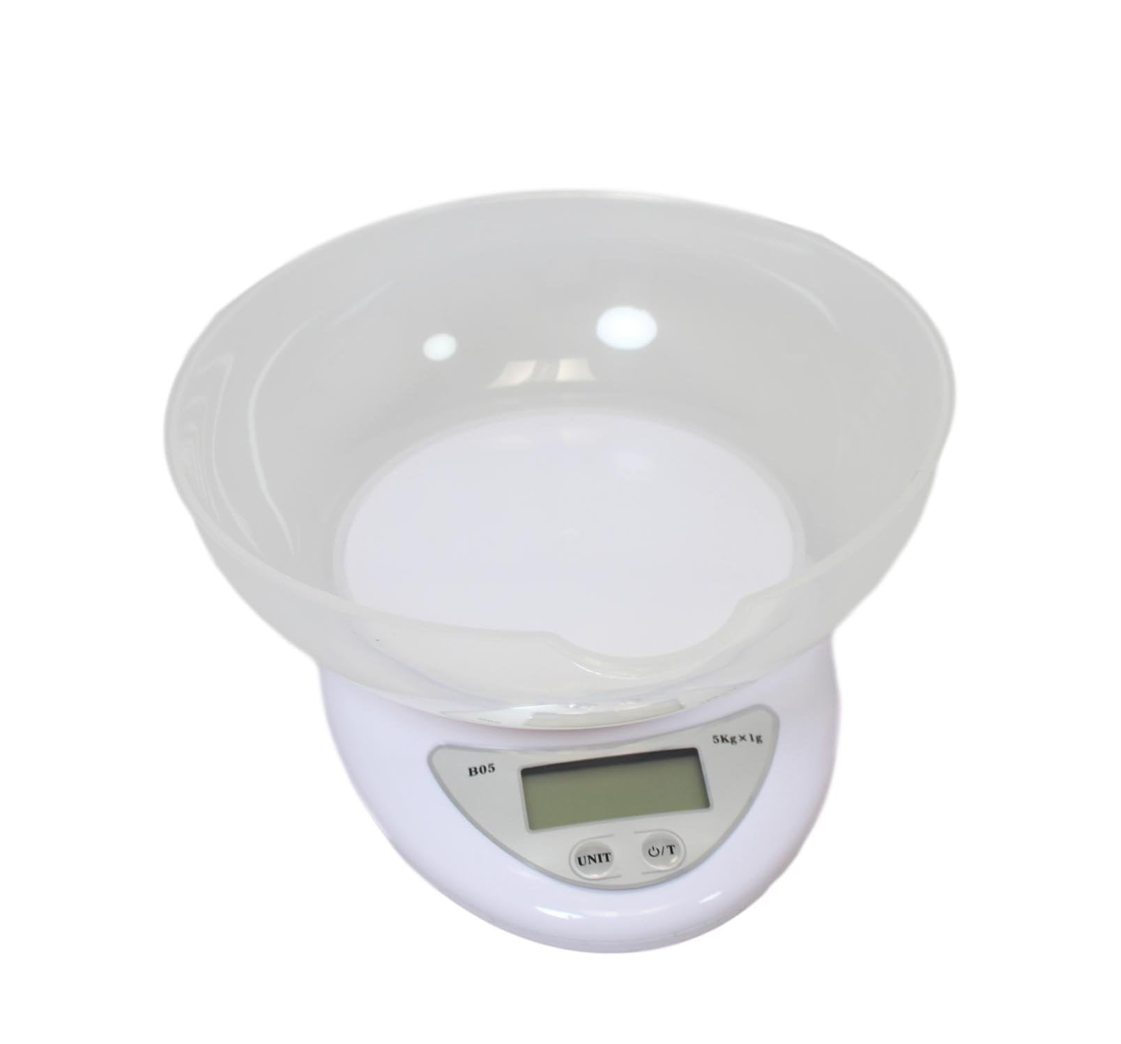 Modern White Electronic Kitchen Scale for Accurate Baking