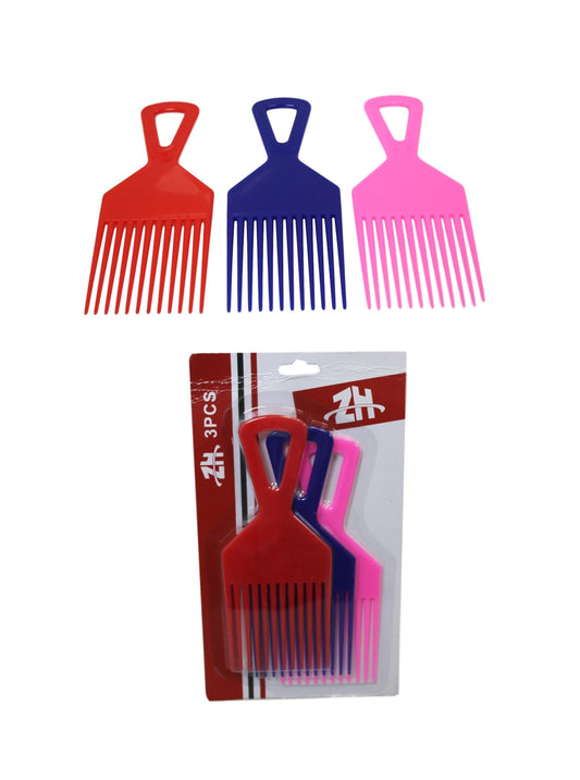 3Piece Afro Hair Styling Comb Set for TangleFree Haircare