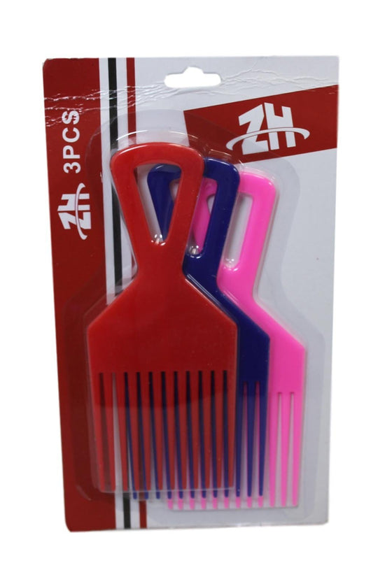 3Piece Afro Hair Styling Comb Set for TangleFree Haircare