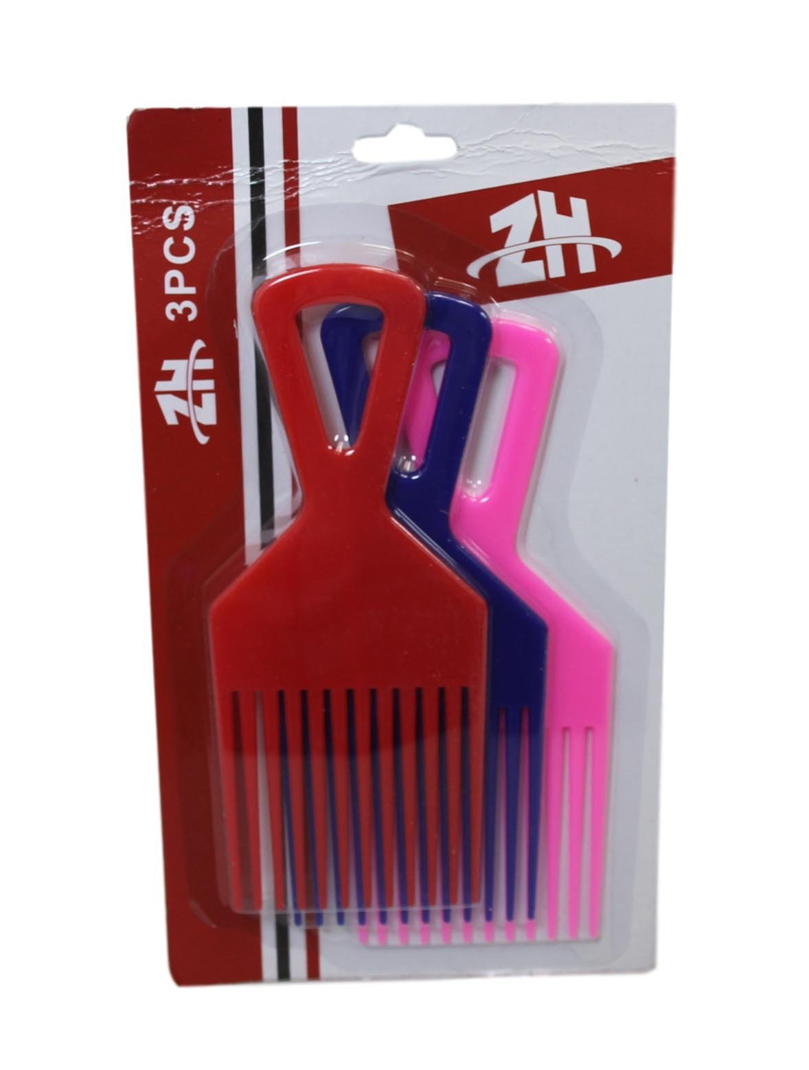 3Piece Afro Hair Styling Comb Set for TangleFree Haircare