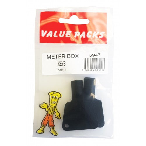 Convenient Utility Service Meter Box Black Triangular Keys Bundle
