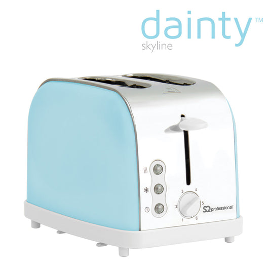 SQ Professional Dainty 2 Slice Toaster Skyline Blue 900W