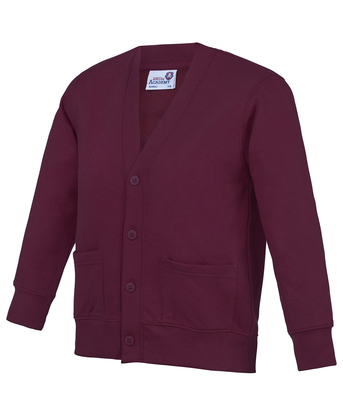 Kids Academy Cardigan Soft Cotton Button Fastening Patch Pockets