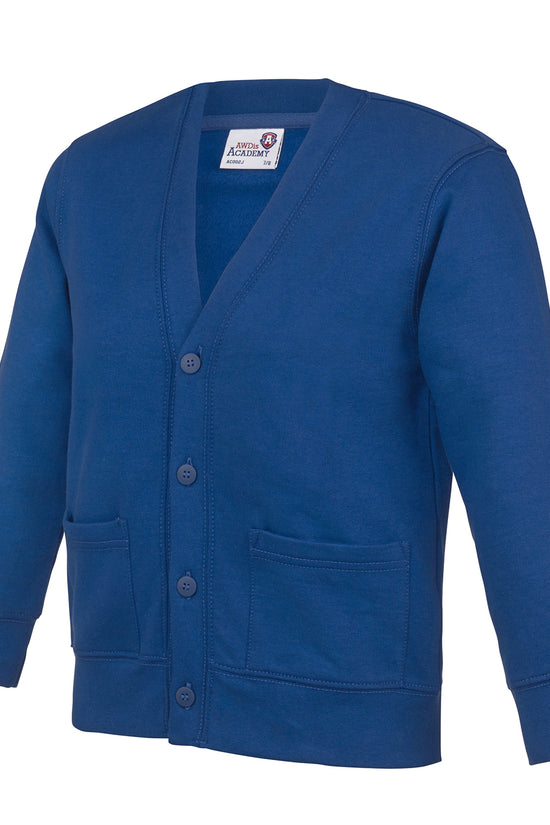 Kids Academy Cardigan Soft Cotton Button Fastening Patch Pockets
