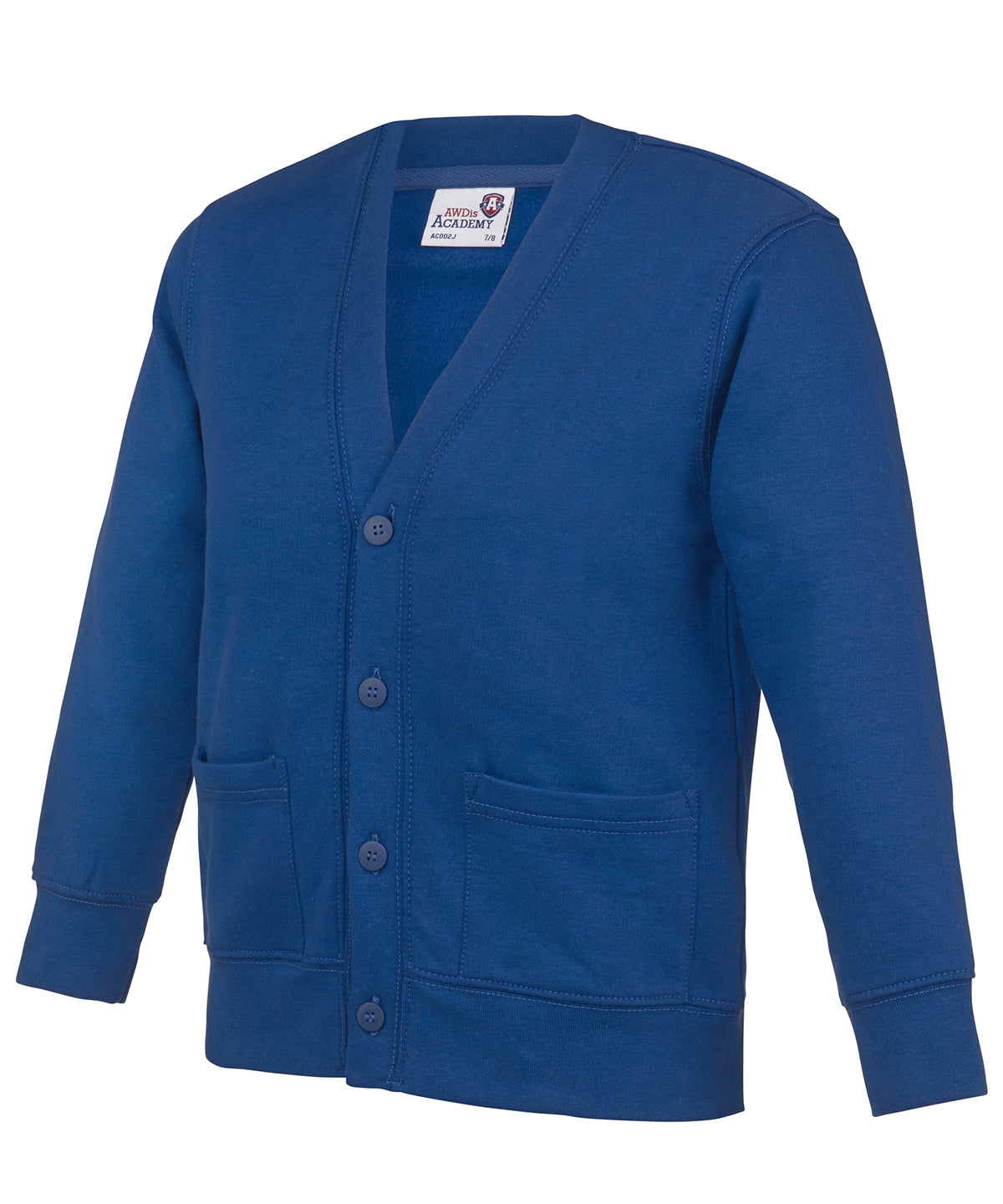 Kids Academy Cardigan Soft Cotton Button Fastening Patch Pockets