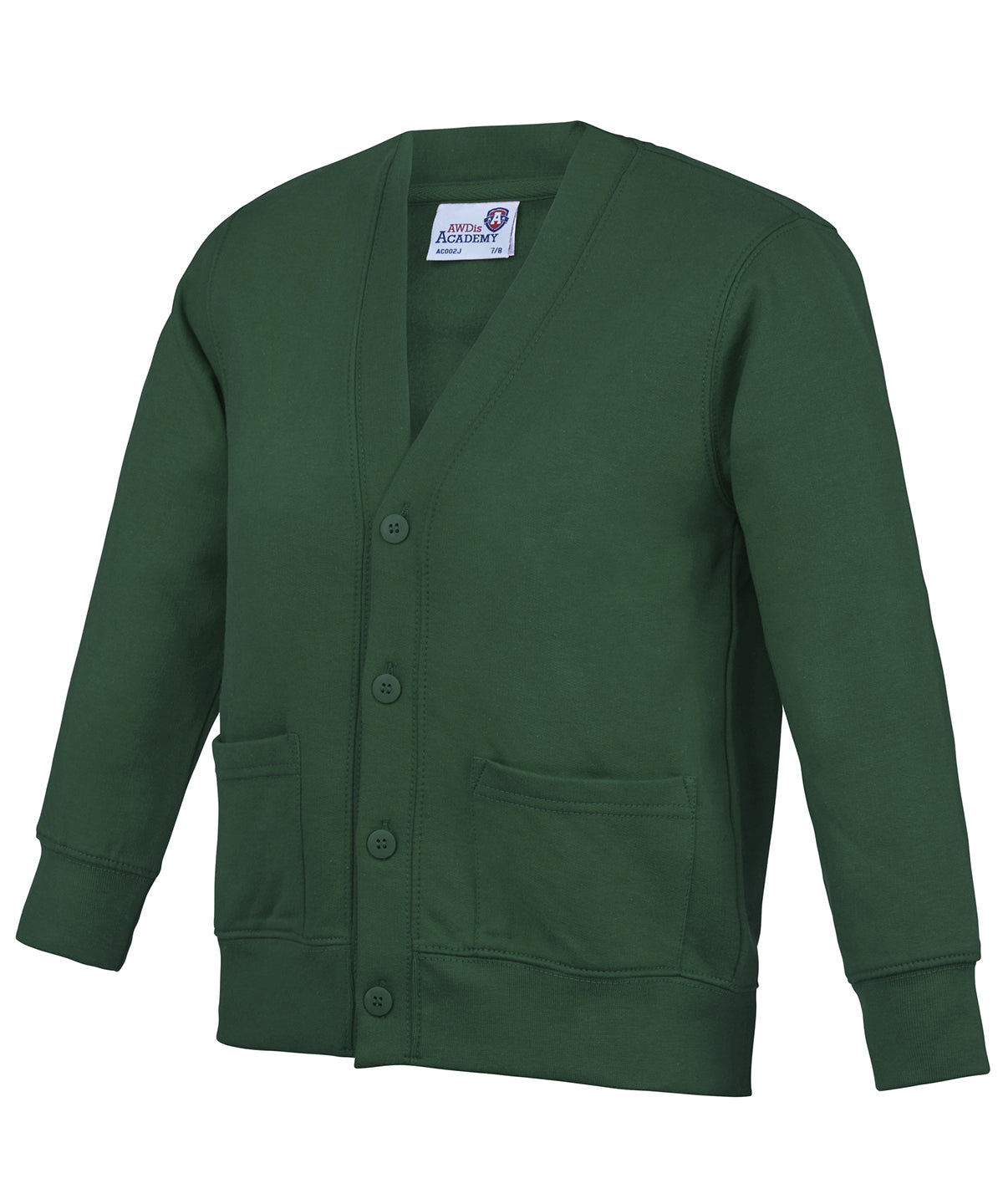 Kids Academy Cardigan Soft Cotton Button Fastening Patch Pockets