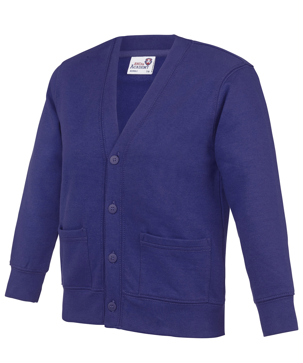 Kids Academy Cardigan Soft Cotton Button Fastening Patch Pockets