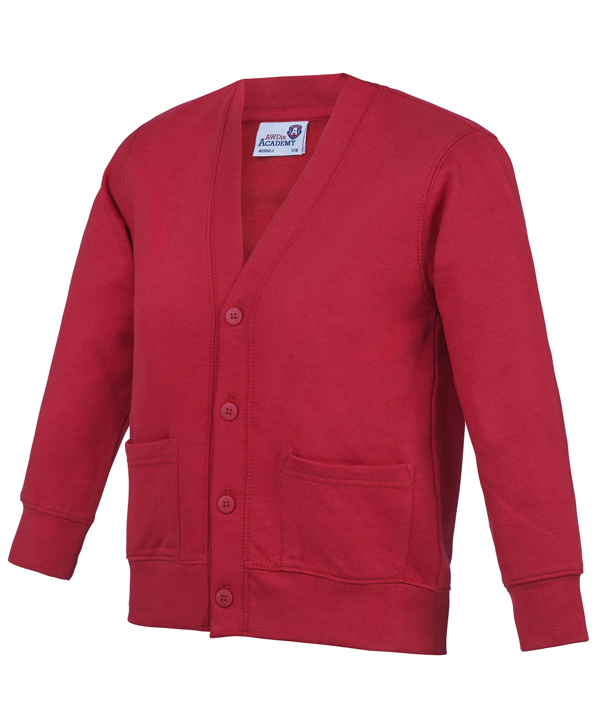 Kids Academy Cardigan Soft Cotton Button Fastening Patch Pockets