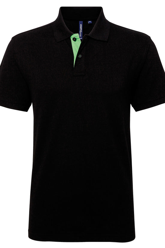 Mens Classic Fit Contrast Polo Plus Sizes