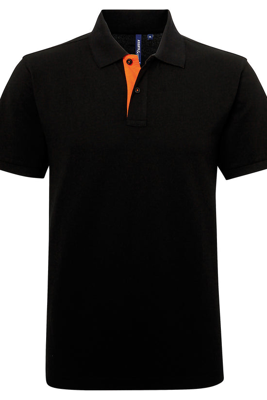 Mens Classic Fit Contrast Polo Plus Sizes