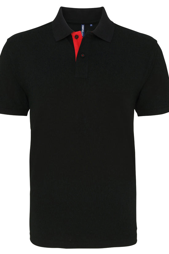 Mens Classic Fit Contrast Polo Plus Sizes