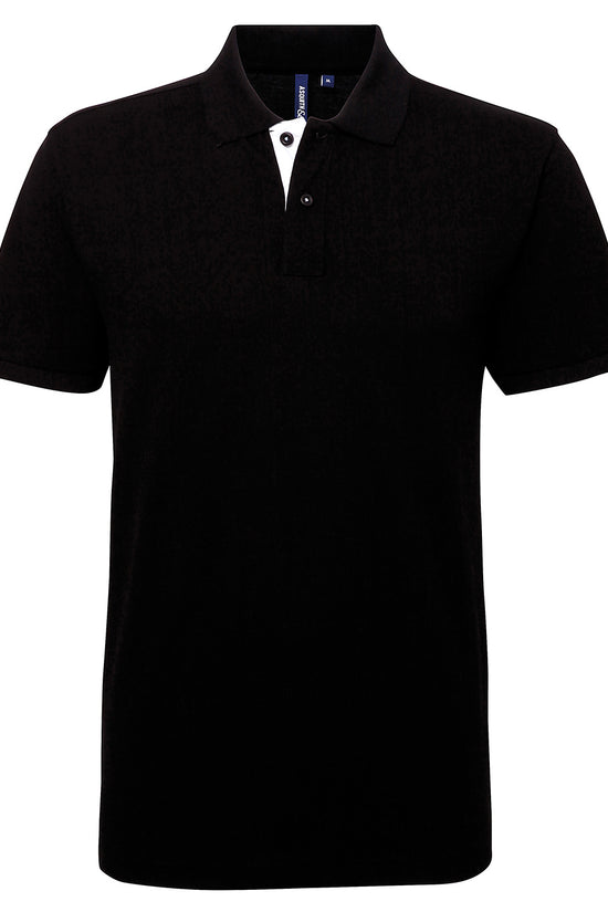 Mens Classic Fit Contrast Polo Plus Sizes