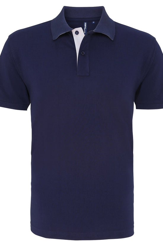 Mens Classic Fit Contrast Polo Plus Sizes