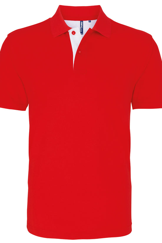 Mens Classic Fit Contrast Polo Plus Sizes