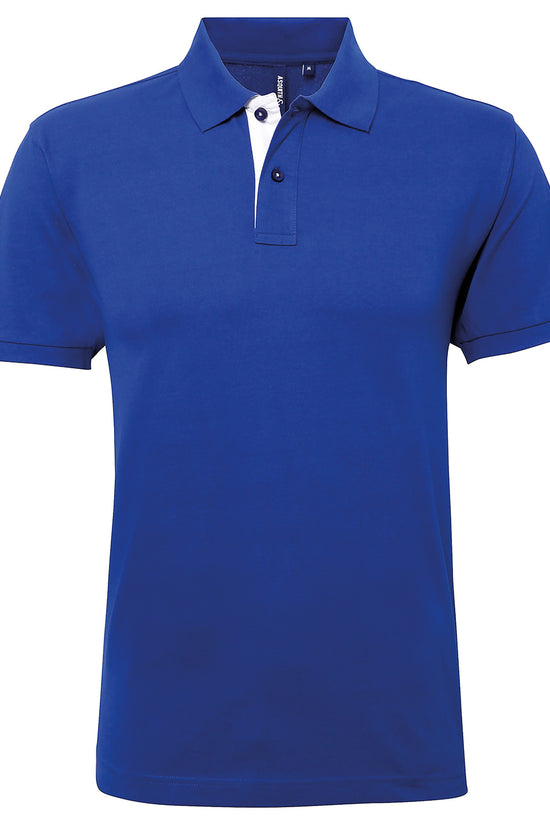 Mens Classic Fit Contrast Polo Plus Sizes