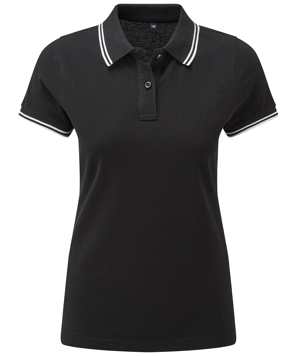 Womens Classic Fit Tipped Polo Shirt with TwinTipped Collar and Sleeves