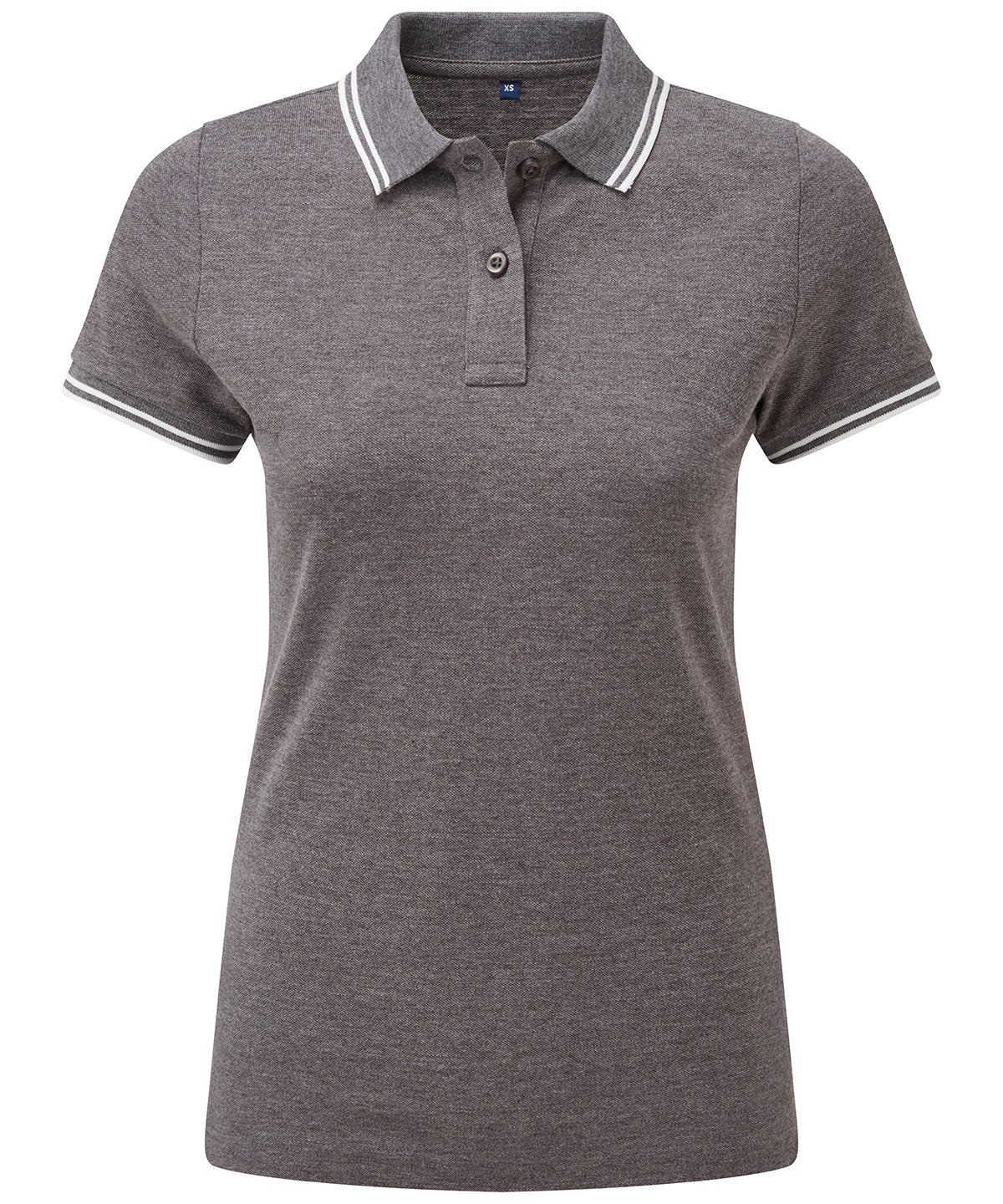 Womens Classic Fit Tipped Polo Shirt with TwinTipped Collar and Sleeves