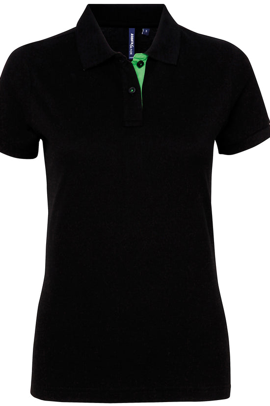 Womens Fitted Contrast Polo Shirt Asquith Fox