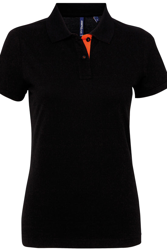 Womens Fitted Contrast Polo Shirt Asquith Fox