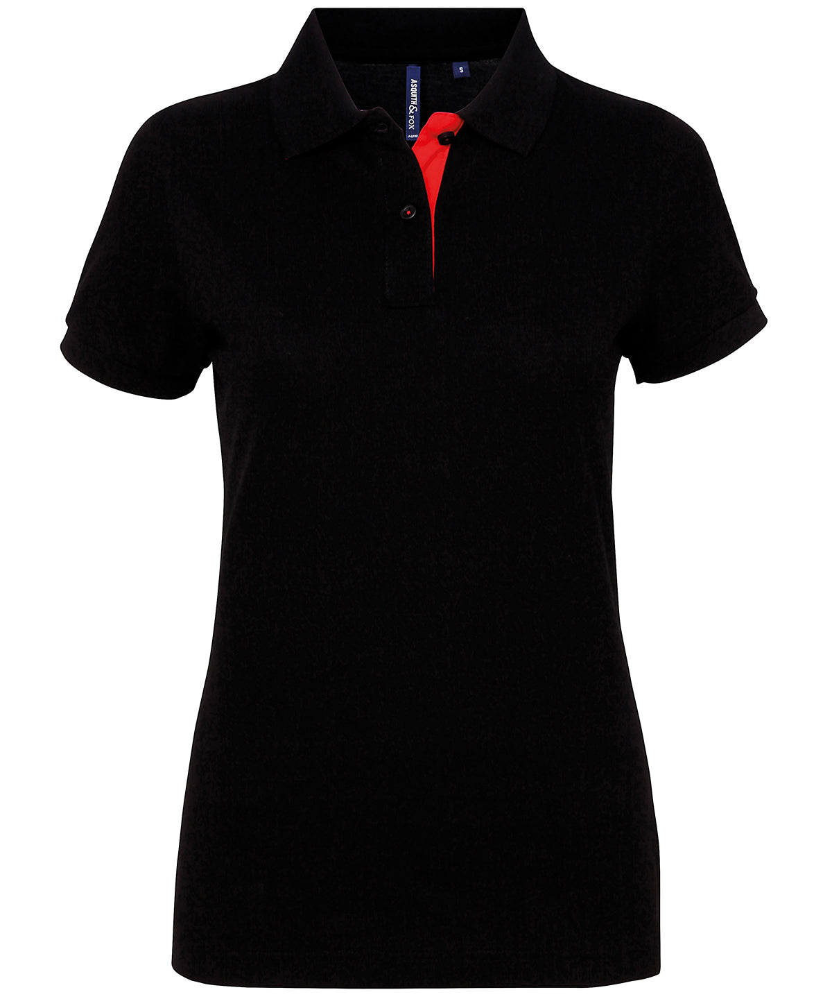 Womens Fitted Contrast Polo Shirt Asquith Fox
