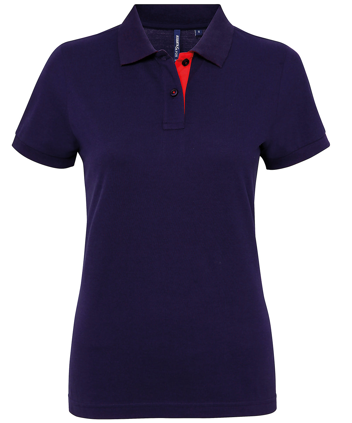 Womens Fitted Contrast Polo Shirt Asquith Fox