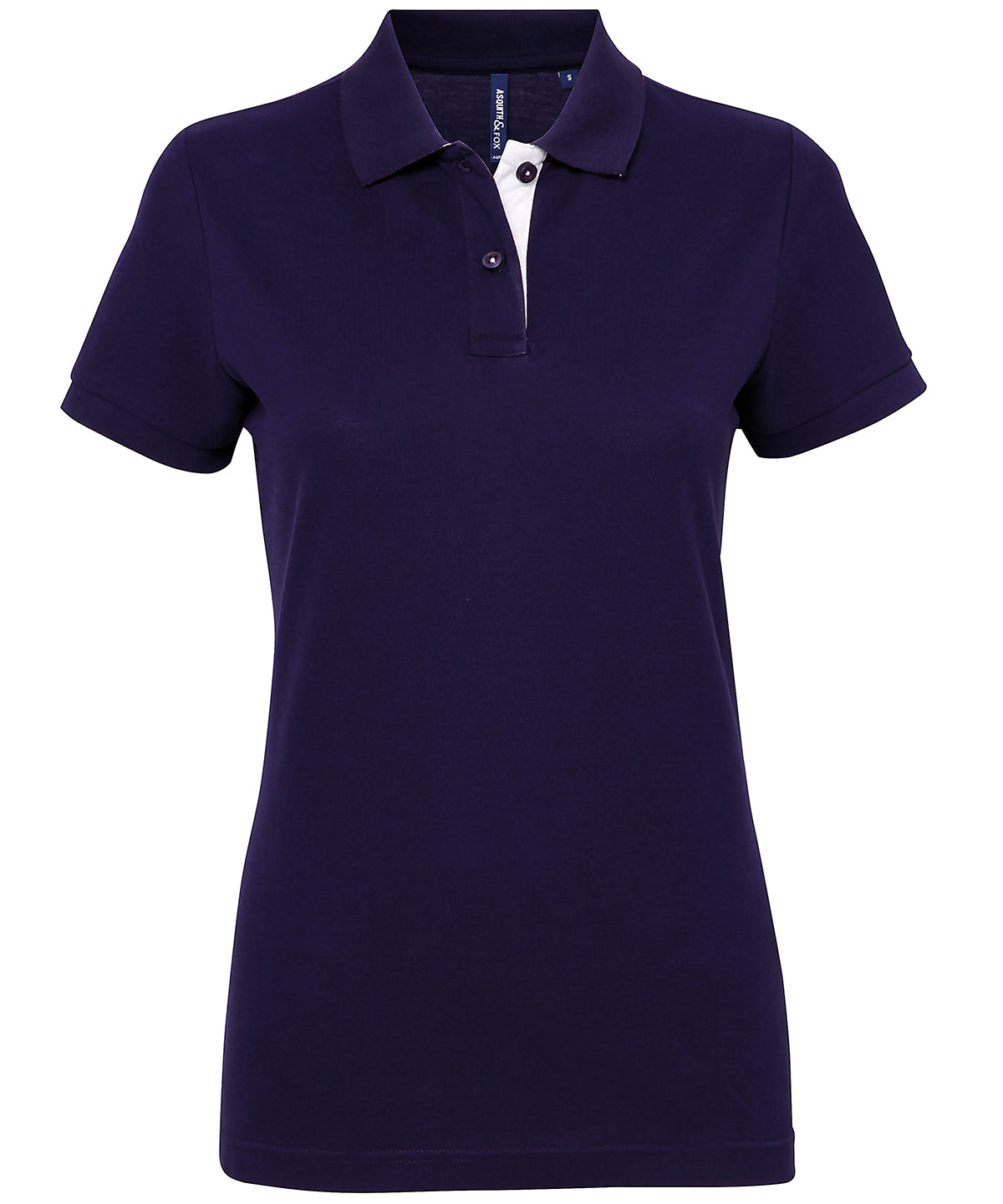 Womens Fitted Contrast Polo Shirt Asquith Fox