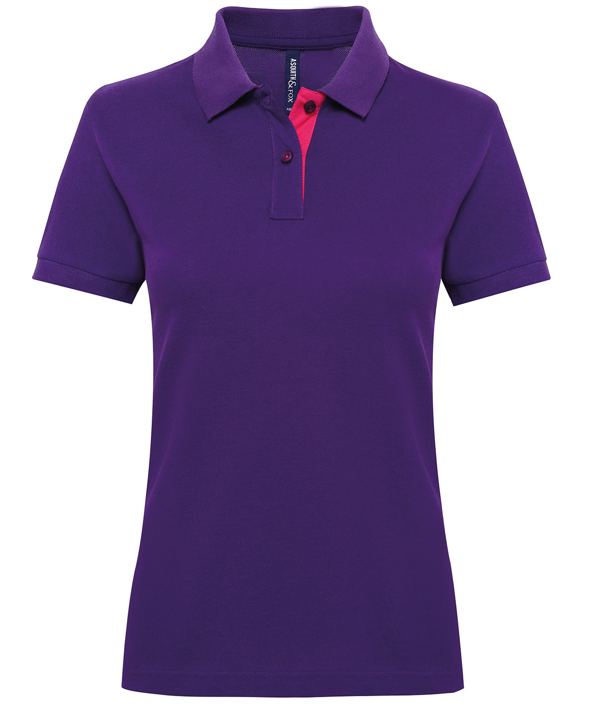 Womens Fitted Contrast Polo Shirt Asquith Fox