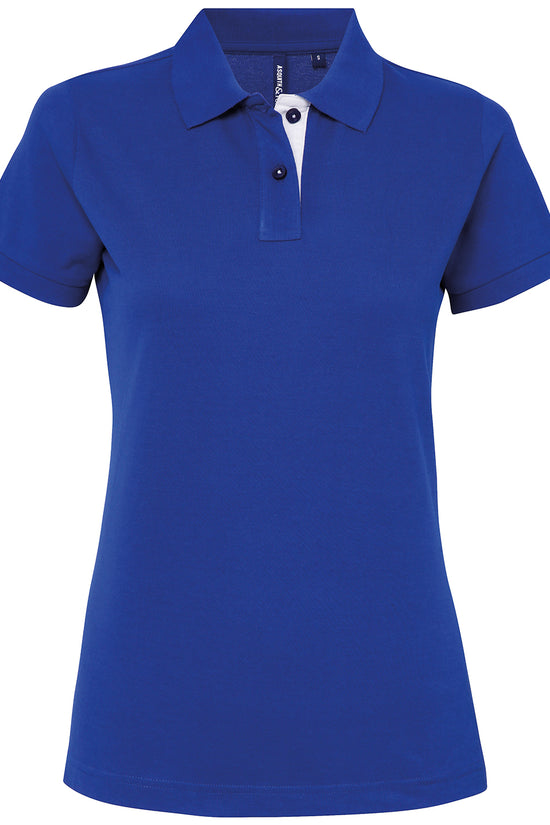 Womens Fitted Contrast Polo Shirt Asquith Fox