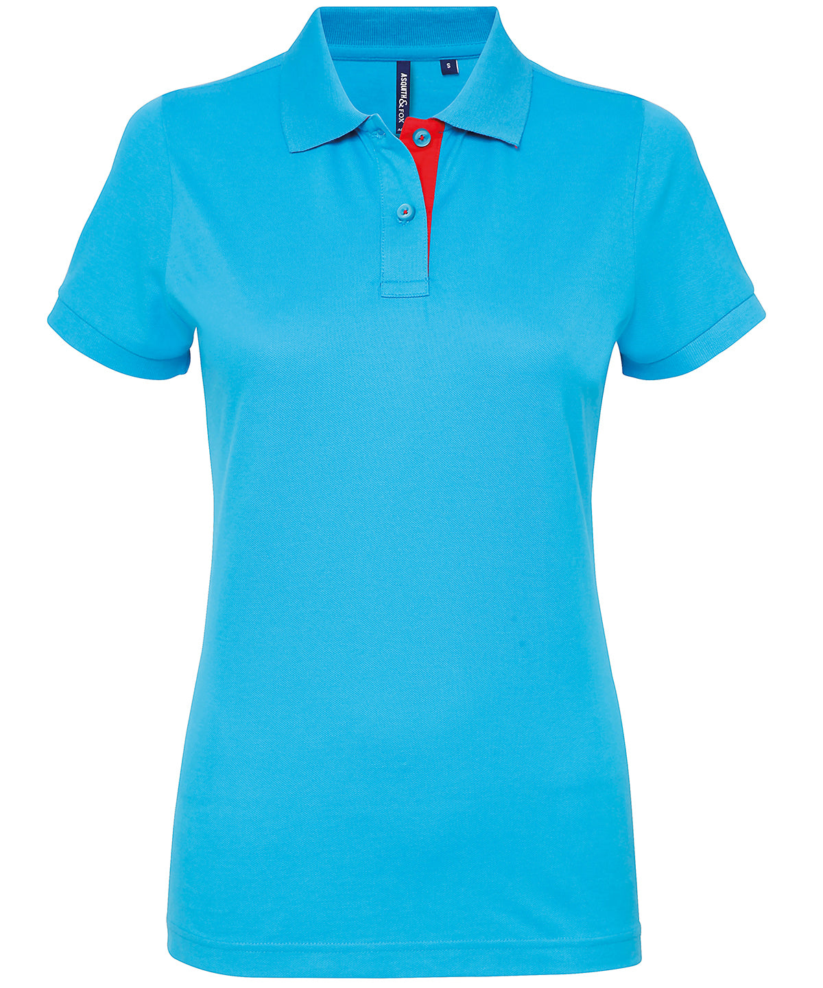 Womens Fitted Contrast Polo Shirt Asquith Fox