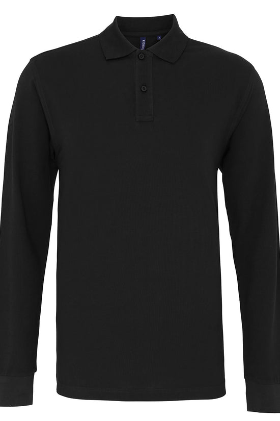 Mens Classic Fit Long Sleeve Polo Shirt