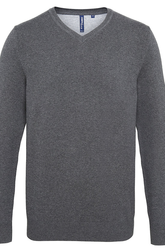Classic VNeck Sweater for Men Cotton Blend Knit Jumper