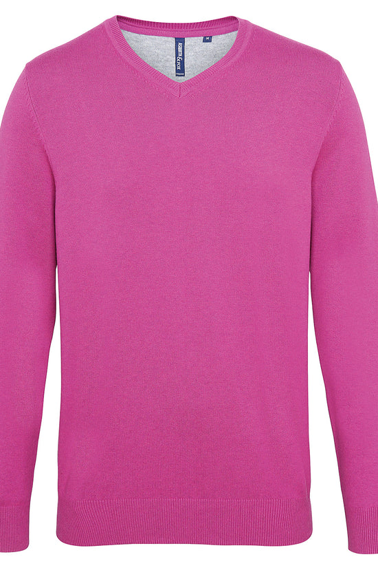 Classic VNeck Sweater for Men Cotton Blend Knit Jumper