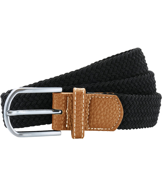 Asquith Fox Braid Stretch Belt Fashionable Zig Zag Contrast Pattern
