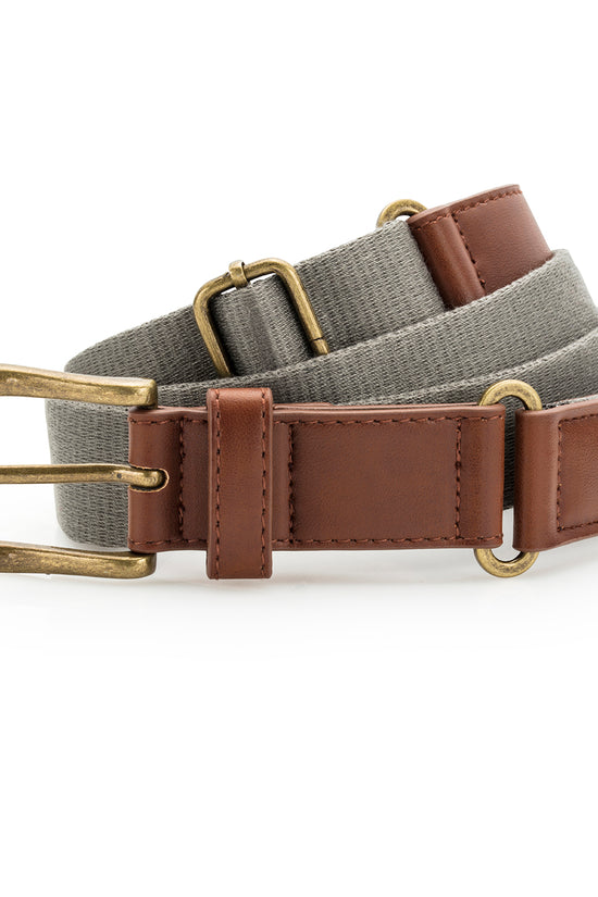 Asquith Fox Faux Leather and Canvas Belt Unisex Gifting Accessories