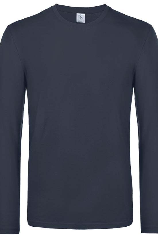 BC E190 Mens Plus Size Long Sleeve TShirt Organic Cotton