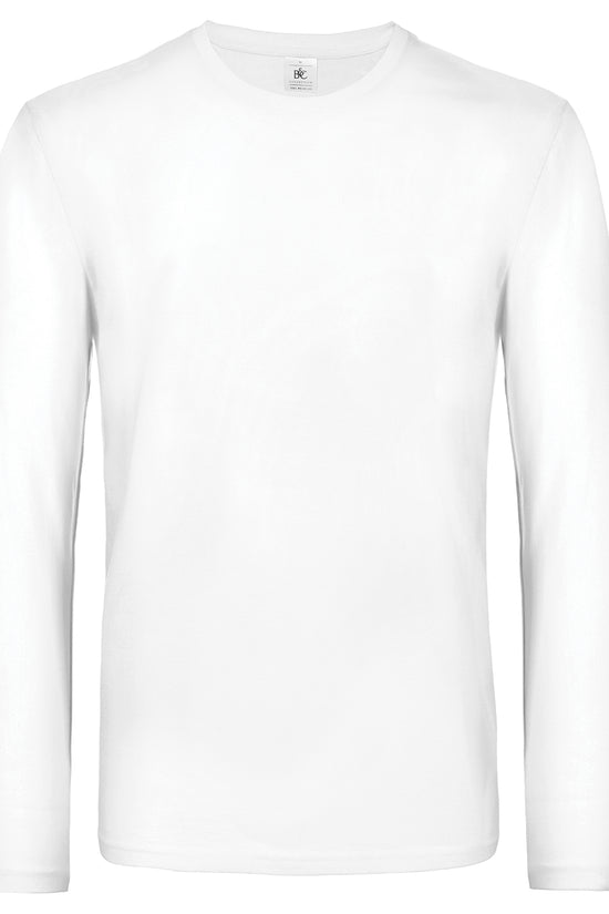 BC E190 Mens Plus Size Long Sleeve TShirt Organic Cotton