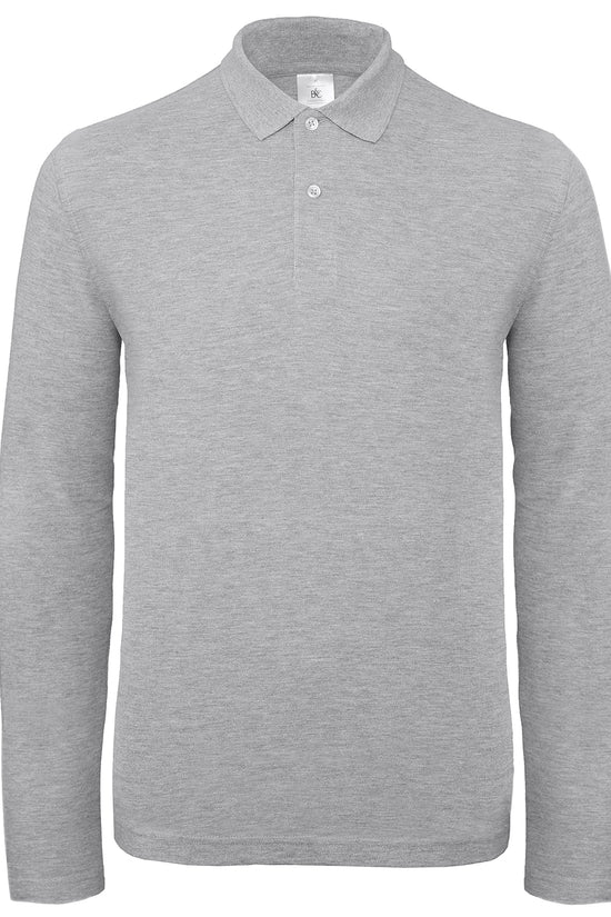 BC Collection Long Sleeved Unisex Polo Shirt Organic Cotton