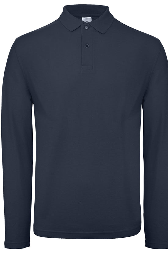 BC Collection Long Sleeved Unisex Polo Shirt Organic Cotton