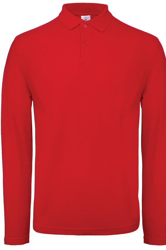 BC Collection Long Sleeved Unisex Polo Shirt Organic Cotton