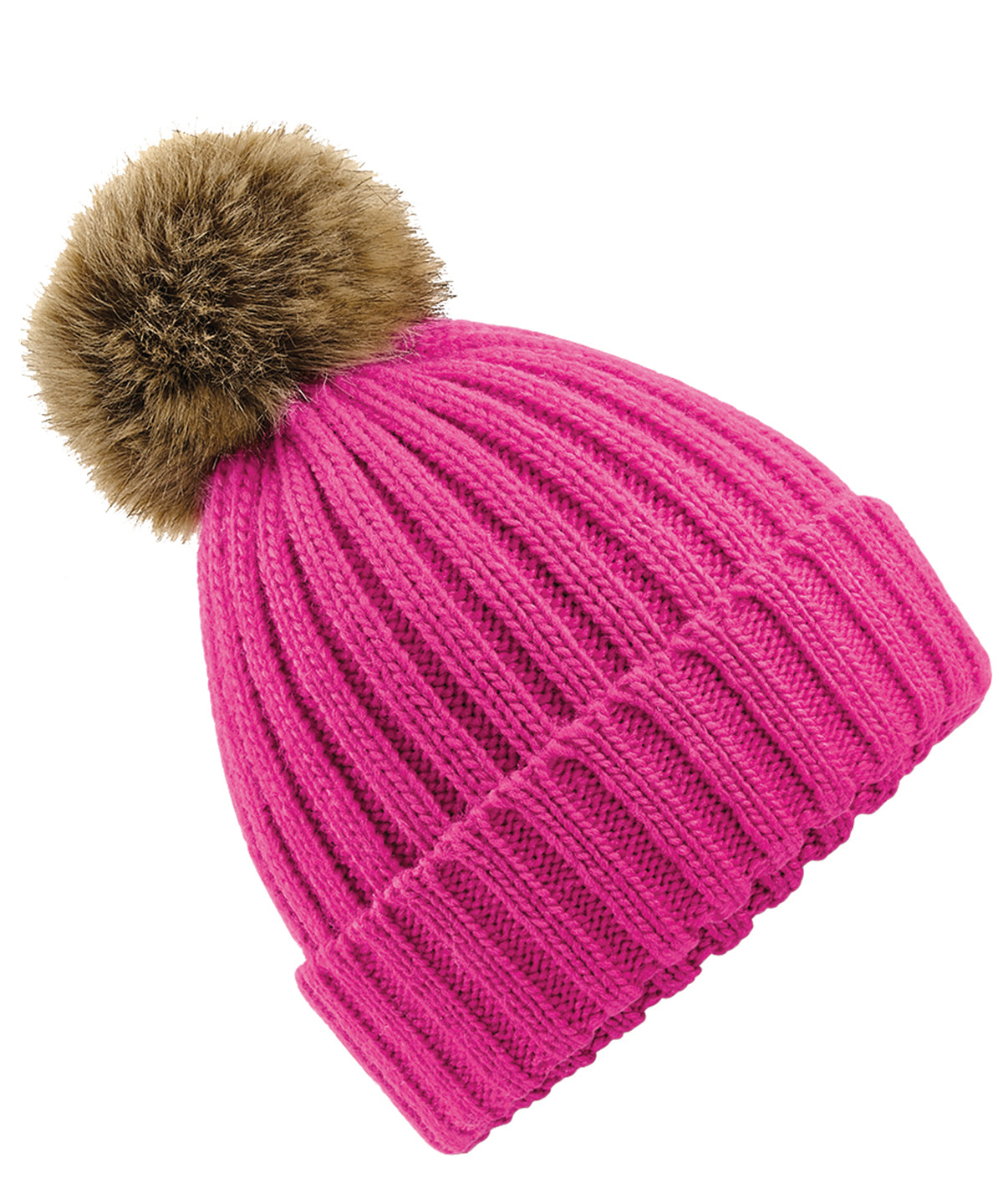 Luxury Fur Pom Pom Chunky Beanie Hat Winter Essential