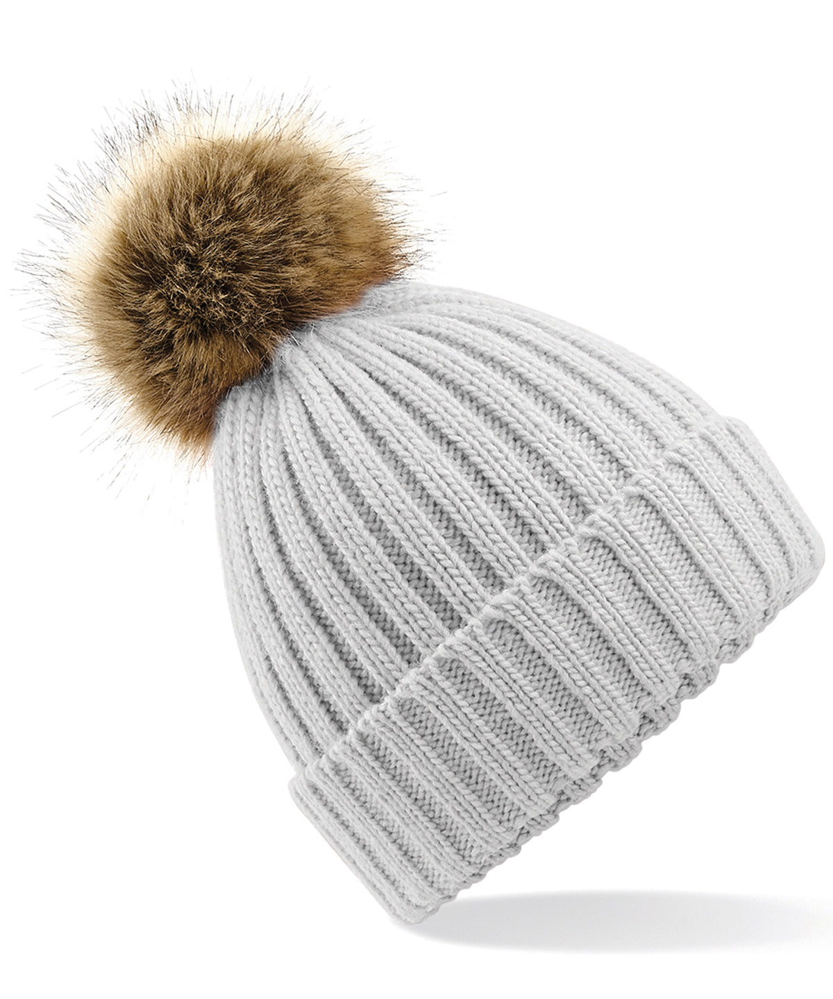 Luxury Fur Pom Pom Chunky Beanie Hat Winter Essential