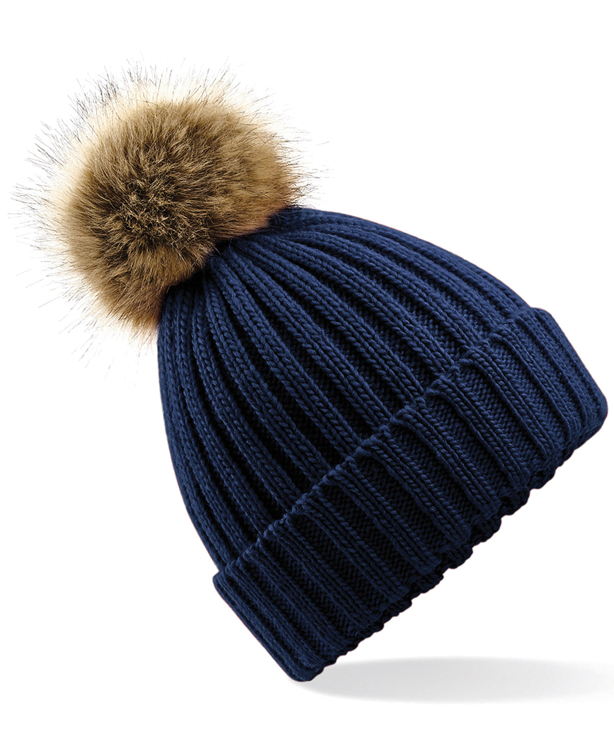 Luxury Fur Pom Pom Chunky Beanie Hat Winter Essential