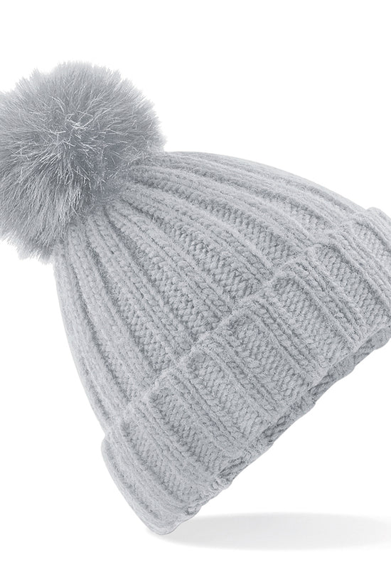 Luxury Fur Pom Pom Beanie Hat Unisex Adult