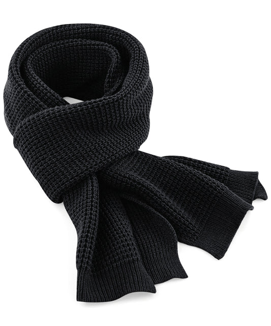 Premium Beechfield Classic Waffle Knit Scarf Unisex Adult